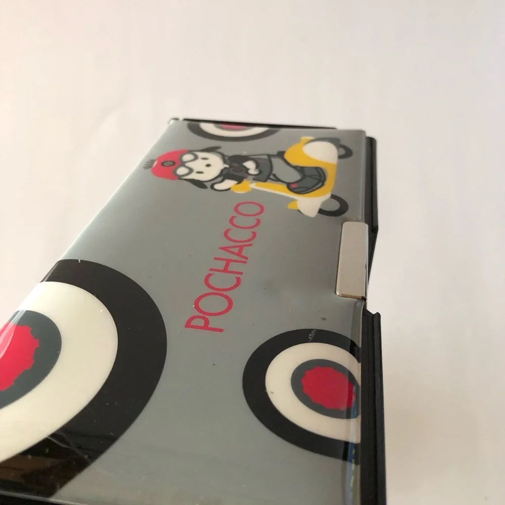 RARE Vintage Pochacco Scooter Sanrio Folding Padded Puffy Pencil Case 1989 2002
